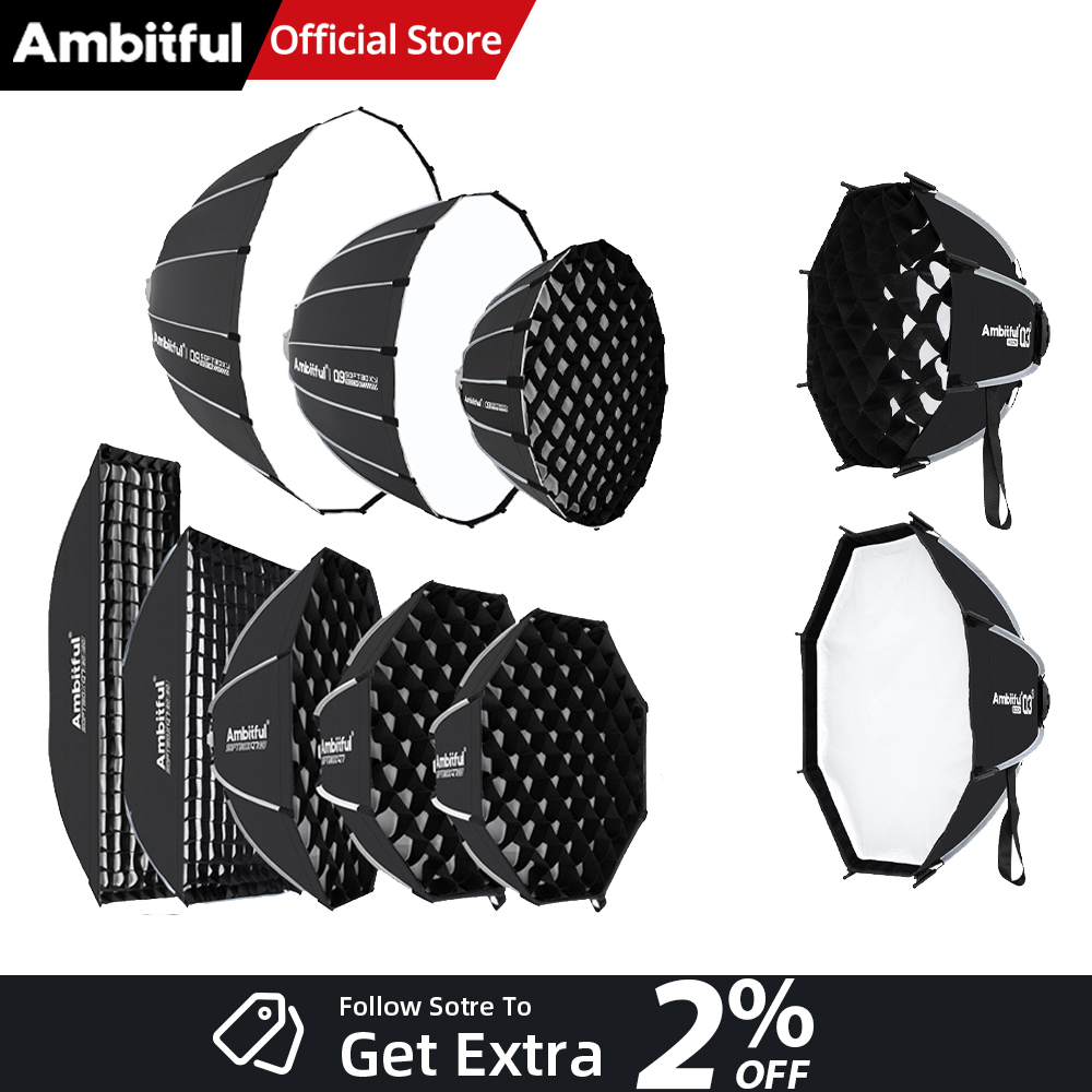 Beauty Dish Softbox - صندوق إضاءة ناعم سريع التركيب من