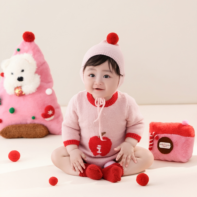 3-4 أشهر طفل لطيف بذلة السروال - مراجعة Photography Outfits وسعره