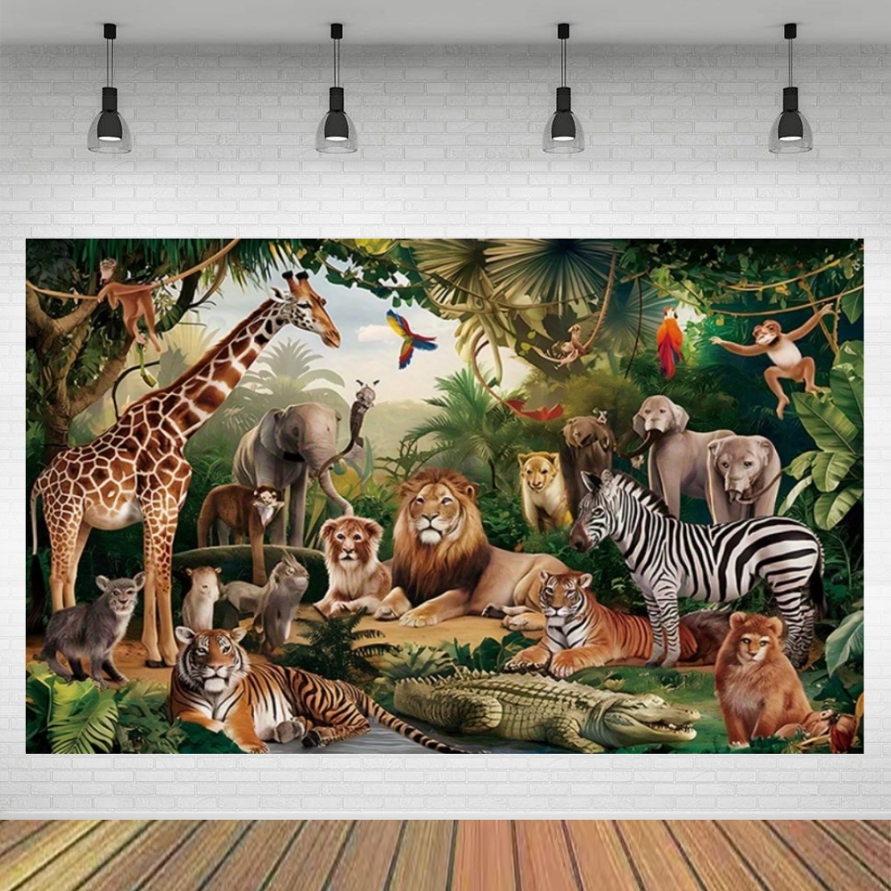 خلفية ديكور حفلات بثيمة مغامرا - مراجعة Photography Zoo وسعره