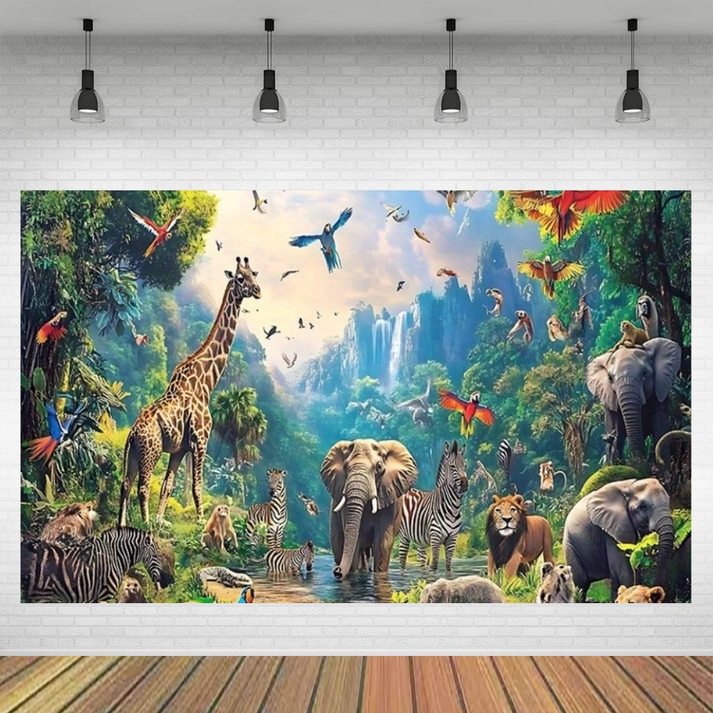 خلفية ديكور حفلات بثيمة مغامرا - مراجعة Photography Zoo وسعره