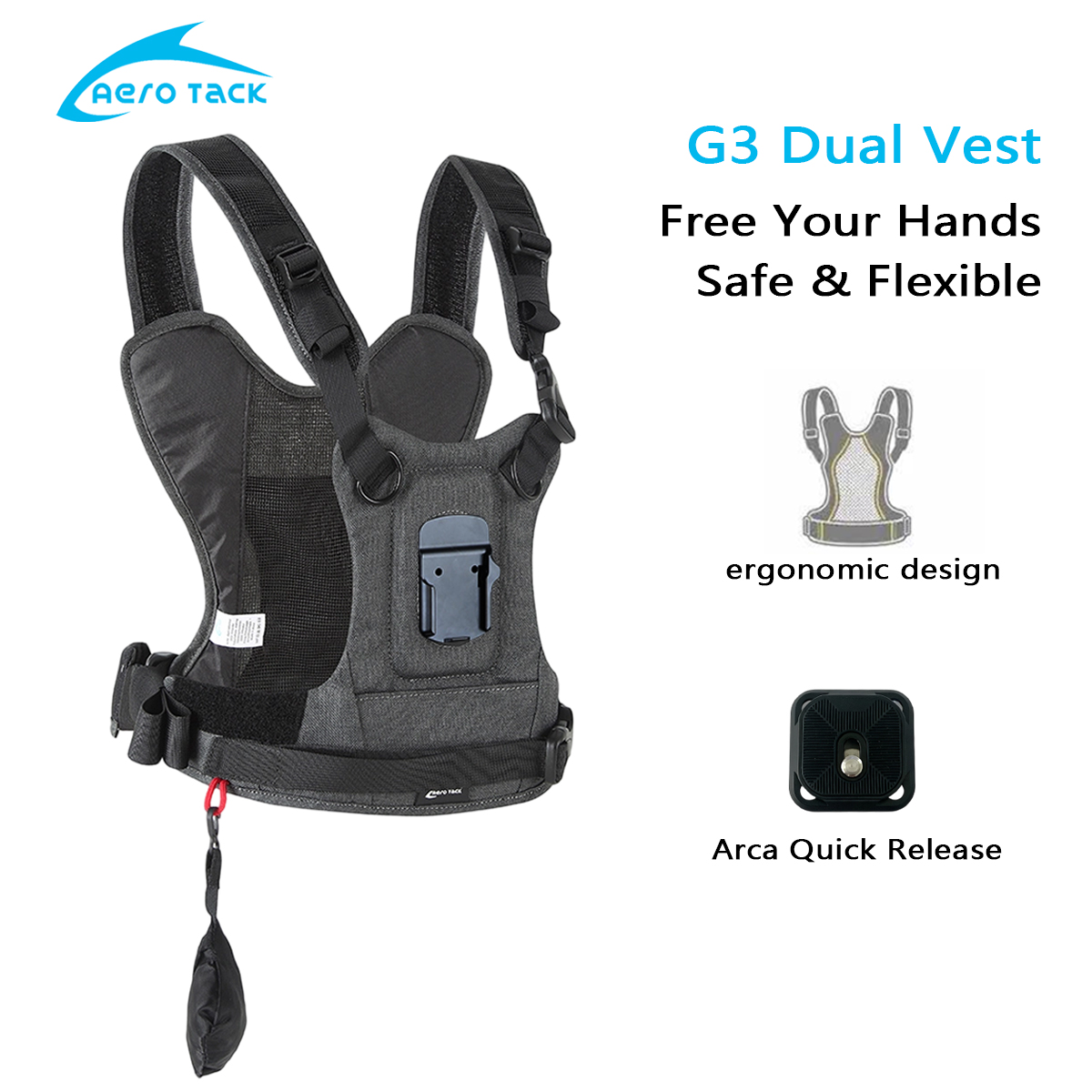 حزام كاميرا Aero Tack G3، حزام - مراجعة Photography Vest وسعره