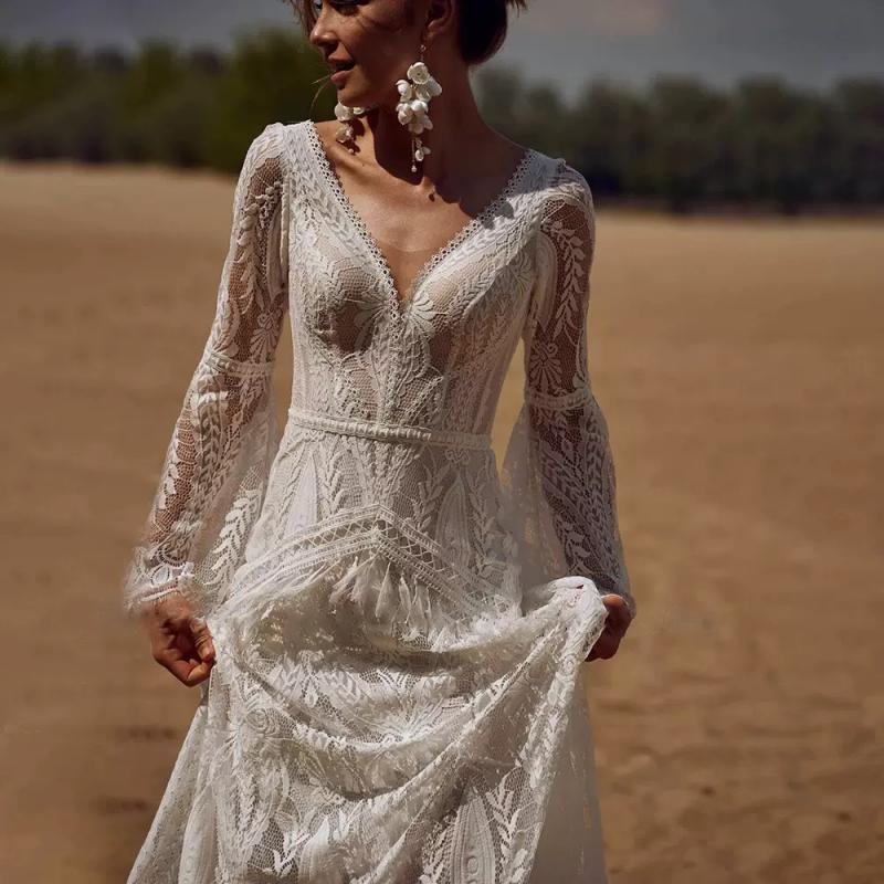 الدانتيل الزفاف البوهيمي نمط ا - مراجعة Photography Natural Lighting وسعره