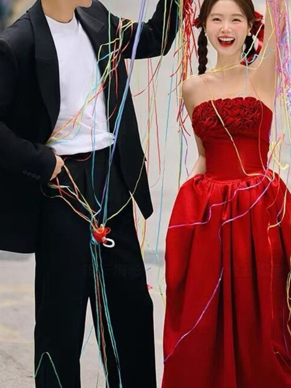 روب صباحي أحمر جديد 2025 بدون  - مراجعة Photography Outfits وسعره